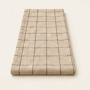 Natural Check Table Runner — illustrative design reference