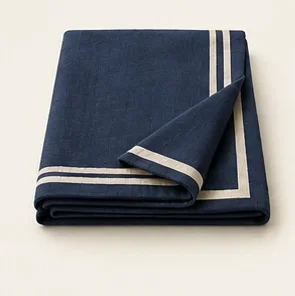 Navy Border Tablecloth — illustrative design reference