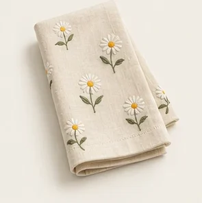 Daisy Stitch Napkin — illustrative design reference