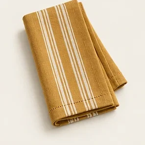 Mustard Stripe Napkin — illustrative design reference