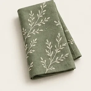 Green Botanical Napkin — illustrative design reference