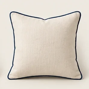 Navy Piping Cushion Cover — illustrative design reference