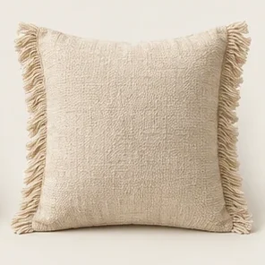 Linen Fringe Cushion Cover — illustrative design reference