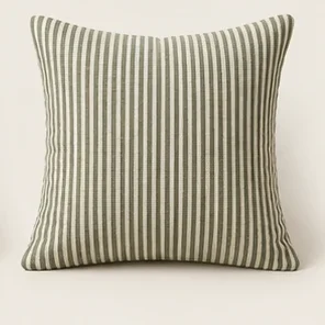 Sage Stripe Cushion Cover — illustrative design reference