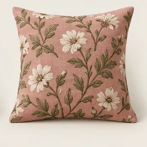 Rose Botanical Cushion Cover — illustrative design reference