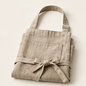 Natural Linen Style Apron — illustrative design reference