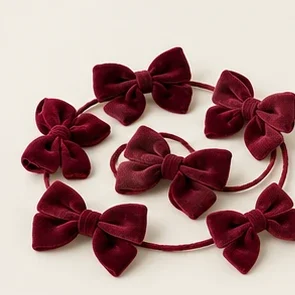 Burgundy Bow Garland — illustrative design reference