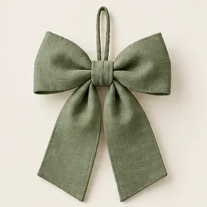 Sage Fabric Door Bow — illustrative design reference