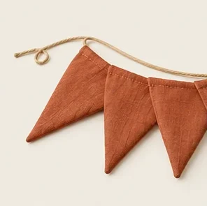 Terracotta Fabric Bunting — illustrative design reference