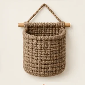 Cocoa Woven Wall Pocket — illustrative design reference