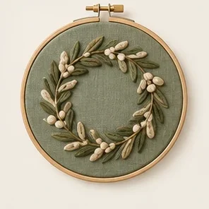 Sage Wreath Hoop — illustrative design reference Sage Wreath Hoop — illustrative design reference