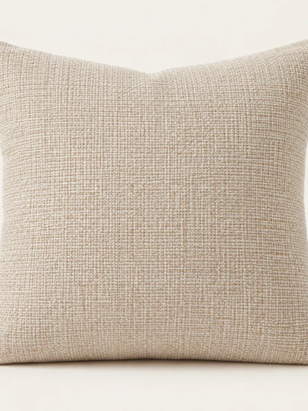 Oatmeal Weave Cushion Cover — original high-resolution design illustration Oatmeal Weave Cushion Cover on a warm ivory background — AI-generated design illustration